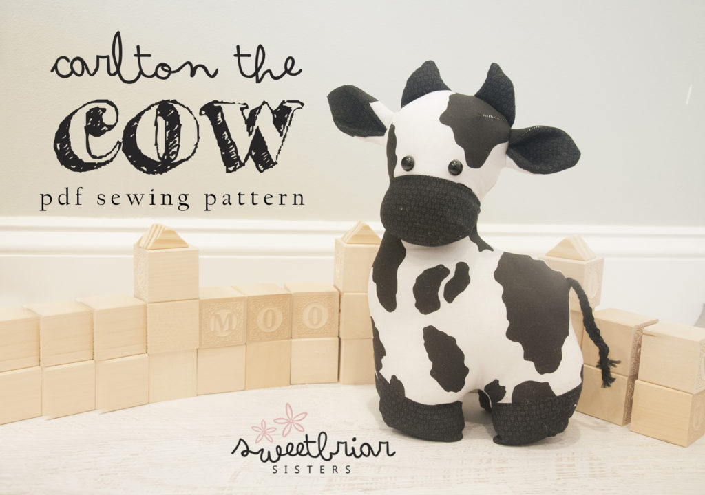 cow stuffed animal sewing pattern