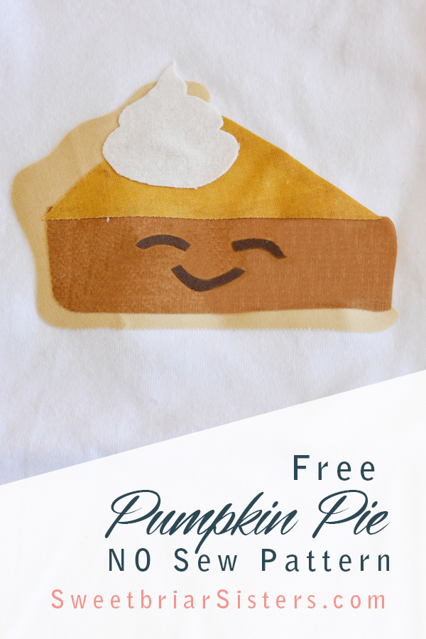 cute pumpkin pie iron on transfer