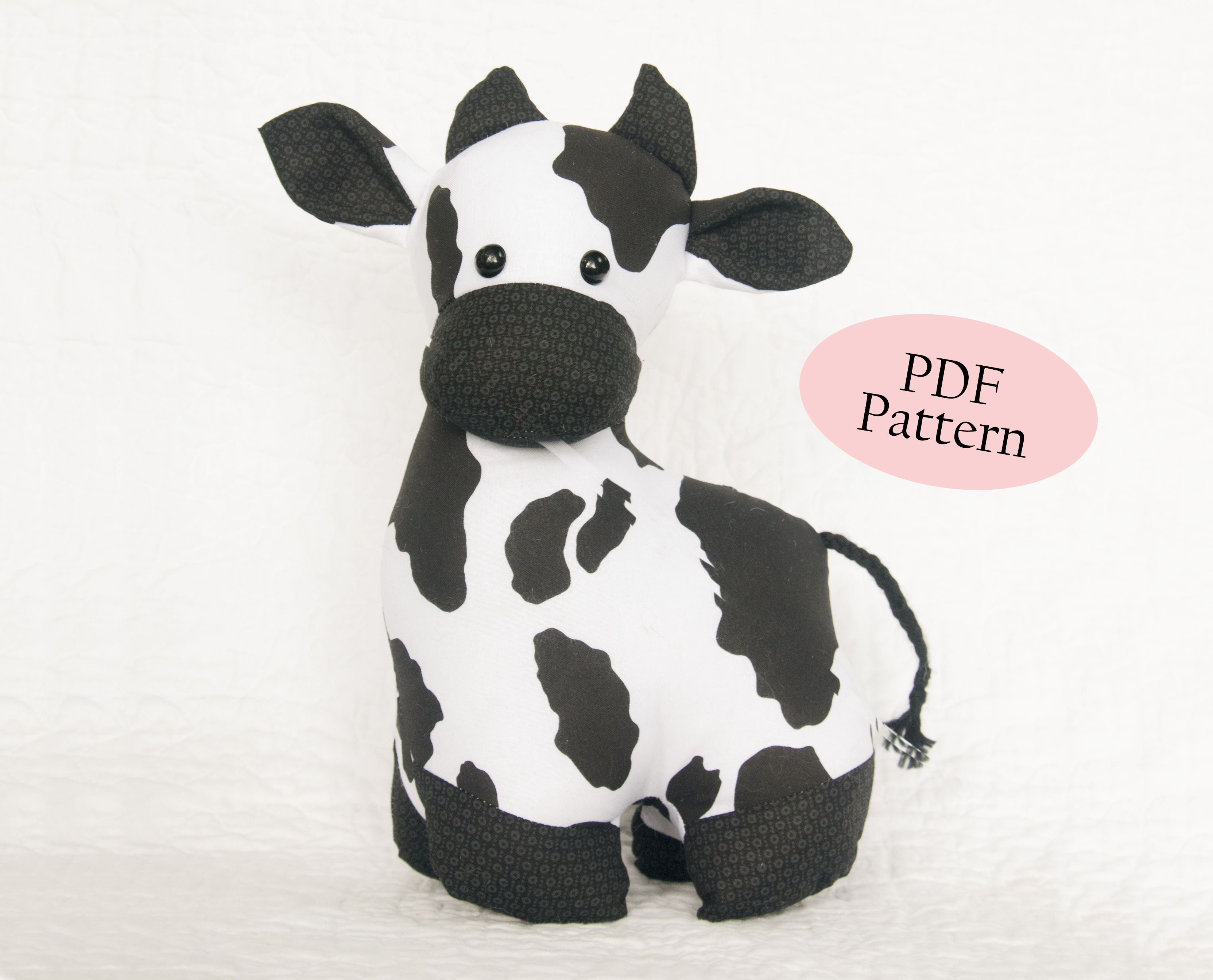 Printable Cow Sewing Pattern