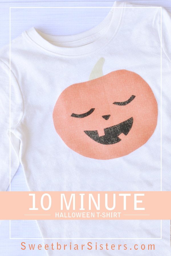 Make a 10 Minute No Sew Halloween Tshirt · Sweetbriar Sisters