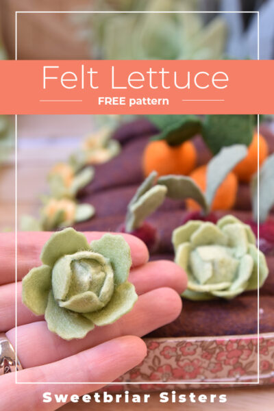 Miniature Felt Lettuce Tutorial Free pattern · Sweetbriar Sisters