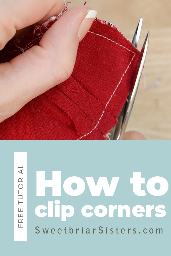 how to clip corners sewing