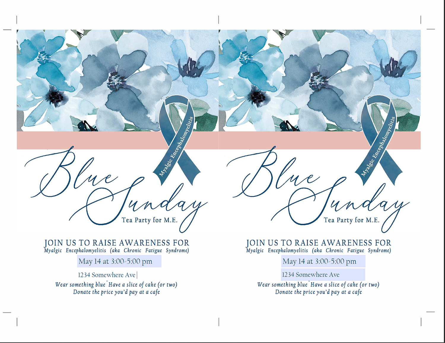 blue sunday invitation