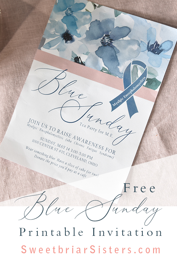 Blue Sunday invitation